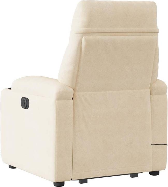 Actual product image VidaXL Massage chair stand-up aid electric Beige microfibre fabric