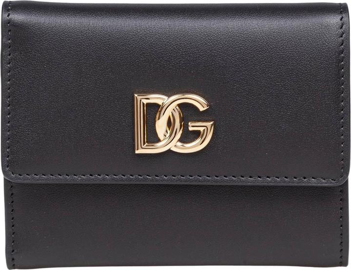 Actual product image Dolce & Gabbana leather wallet with metal dg logo