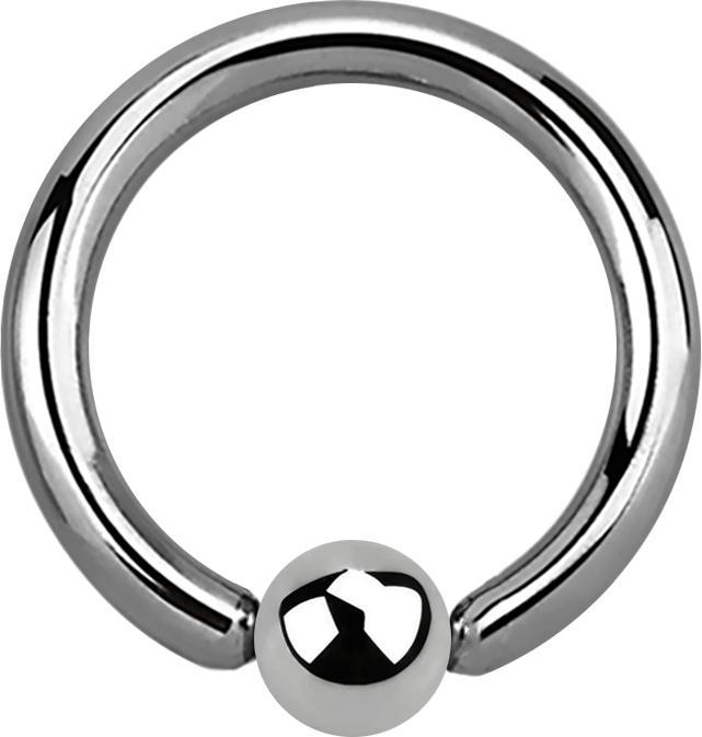 Star Piercing Ball Closure Ring silber (ohne Messing, Titan G23)
