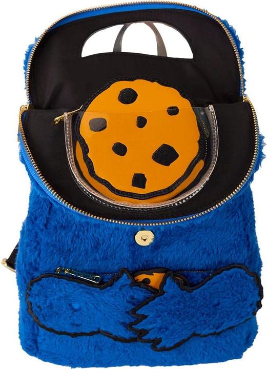Produktbild Loungefly Sesame Street Cookie Monster Plush backpack + purse