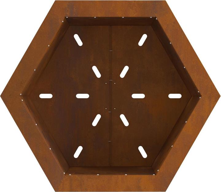 Image du produit VidaXL anneau de feu sans fumée hexagonal 38x38x51 cm acier résistant aux intempéries (38 cm)