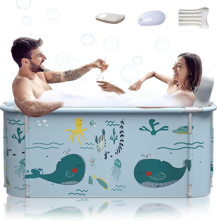 Kiseely Faltbare Badewanne (140 cm, 60 cm)