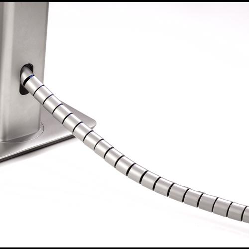 Actual product image Fellowes Cable bundler Cable Zip, silver, length: 2.0 m Cable routing and protection system, diameter: 20 mm (Cable hole, 20 cm)
