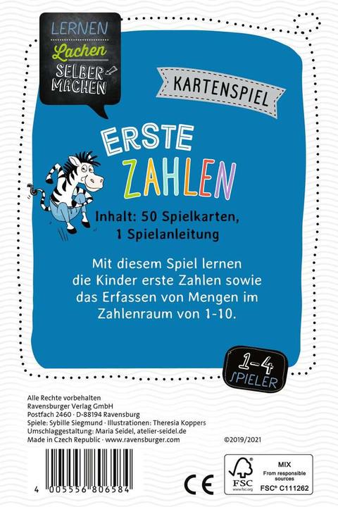 Produktbild Ravensburger Kartenspiel Erste Zahlen (Deutsch)
