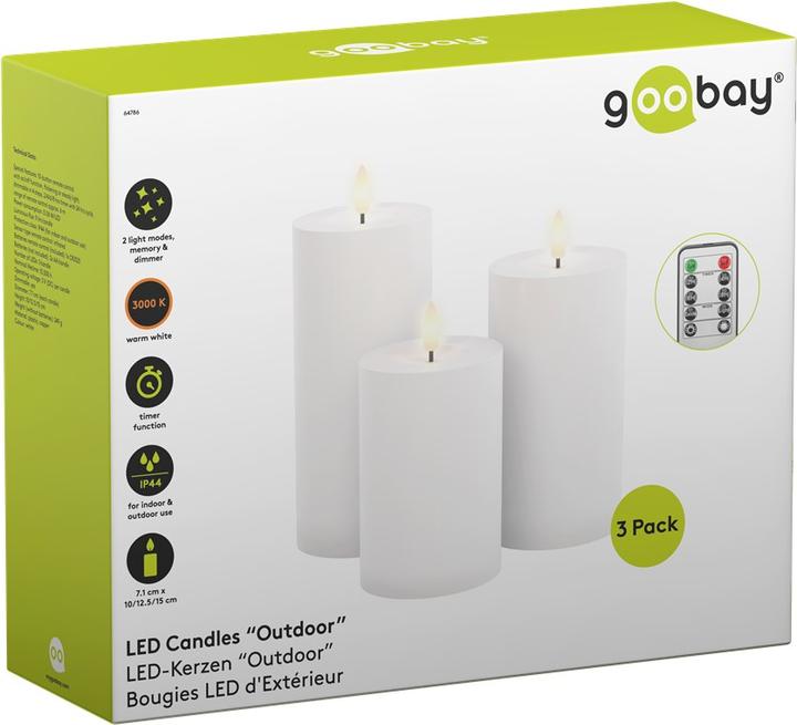 Produktbild Goobay 3er-Set LED-Kerzen (3 x)
