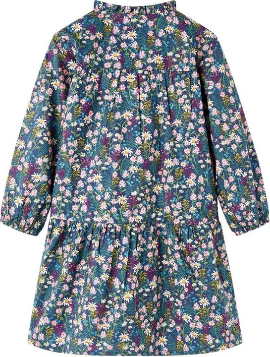 Produktbild VidaXL Kinderkleid mit Langen Ärmeln Dunkelblau 104,Material: 100 (104)