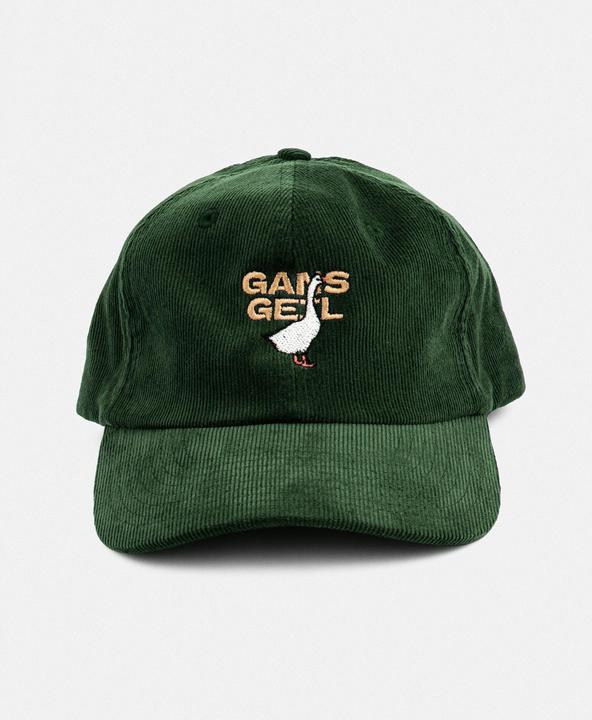 Plakativ «Gans Geil» Corduroy Cap Olive