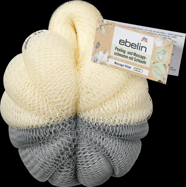 Actual product image dm ebelin Exfoliating massage sponge with loop