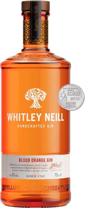 Actual product image Whitley Neill Blood Orange Handcrafted Dry Gin gift set with glass