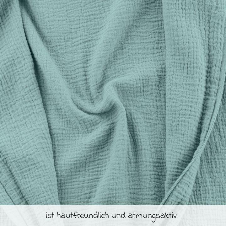 Produktbild La Loona LaLoona Schlafsäcke Sommer-Schlafsack Musselin / Mull - Mint - (70 cm, 0.5 TOG, Sommer)