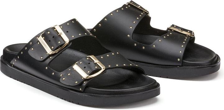 Actual product image La Redoute Collections Leather mules with metal studs (42)