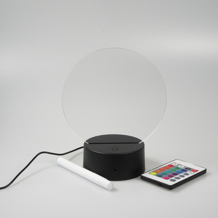 Image du produit PhoneLook Tableau de messages transparent multicolore à LED avec télécommande et stylo acrylique