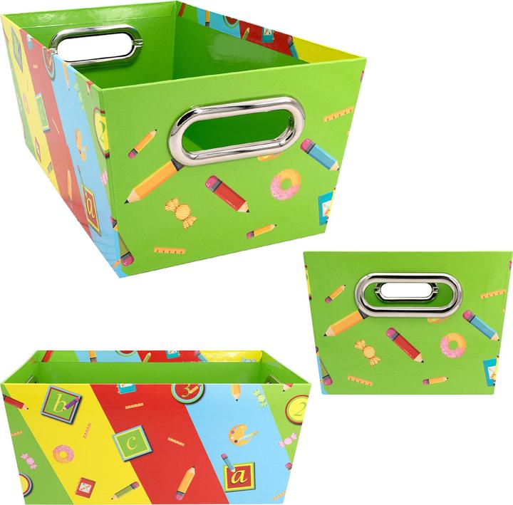 Actual product image Idena School storage basket multicoloured 17.8x27.9x12.7cm