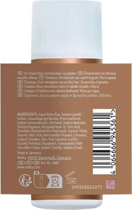 Valori nutrizionali e ingredienti Wella Ultimate Smooth Shampoo (50 ml, Shampoo liquido)