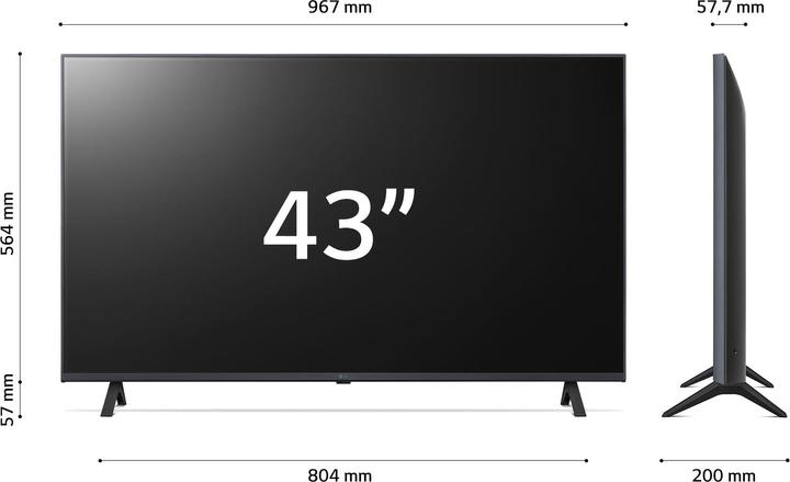 Actual product image LG 43UR78006LK.API (43", UR78, LED, 4K, 2023)
