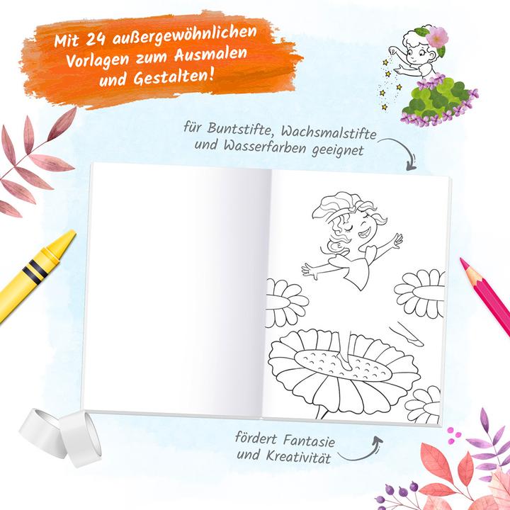 Produktbild Malbuch Bastelbuch Bunter Blätterspass Feen Malen Basteln Gestalten