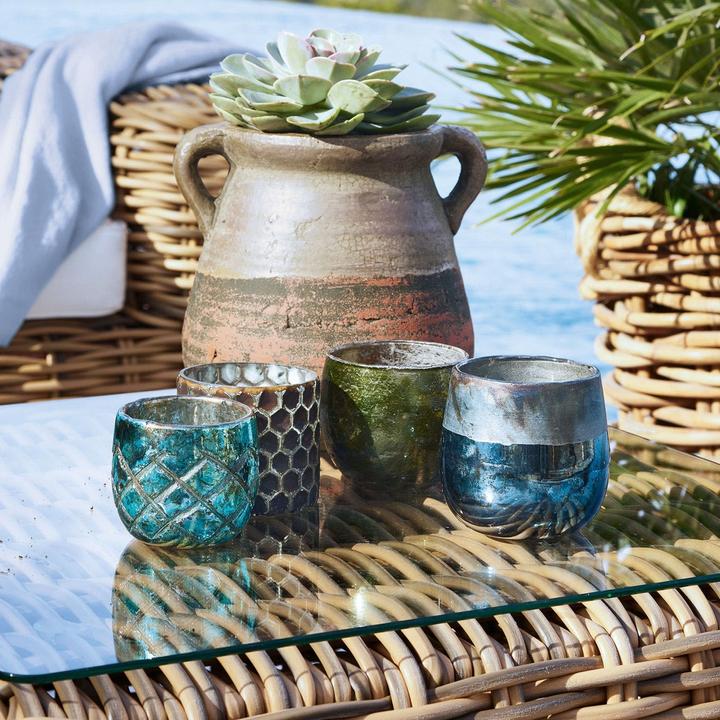 Actual product image Loberon Lantern Set of 4 Marine (4 x, Ø 9 cm)
