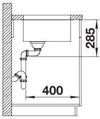 Produktbild Blanco Solis 340-U (Unterbauspüle, 38 cm, 44 cm)