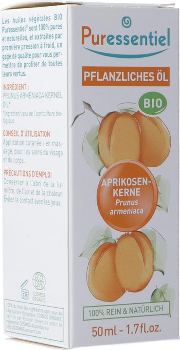 Image du produit Puressentiel huile végétale au noyau d'abricot bio huile (Crème pour le corps, 50 ml)