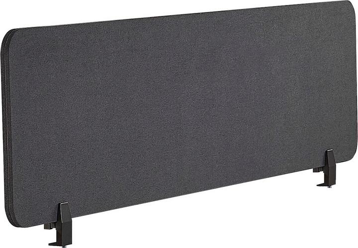 Produktbild Beliani Schreibtischtrennwand dunkelgrau 130 x 40 cm WALLY (130 x 40 cm)