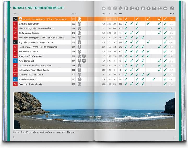 Image du produit Guide de randonnée Lanzarote, 50 circuits avec carte supplémentaire