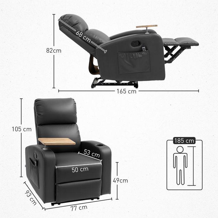 Image du produit Swisshandel24 Relaxsessel Massagesessel Fernsehsessel mit Massagefunktion, Drehbarer Tisch