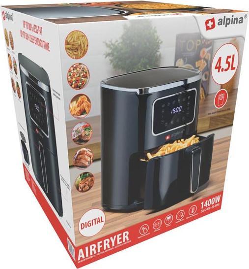 Produktbild alpina Air Fryer 230V 4.5L 1450W digi