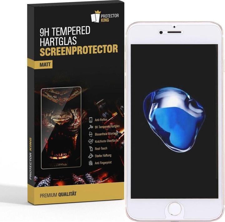 Actual product image Protectorking 3x Genuine Tempered 9H armoured glass matt anti-reflective (1 Piece, Apple iPhone 7 Plus)