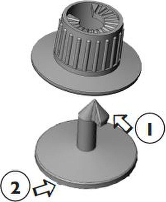 Produktbild Lexan Klebeelement Typ 2 für Isolationsfolie