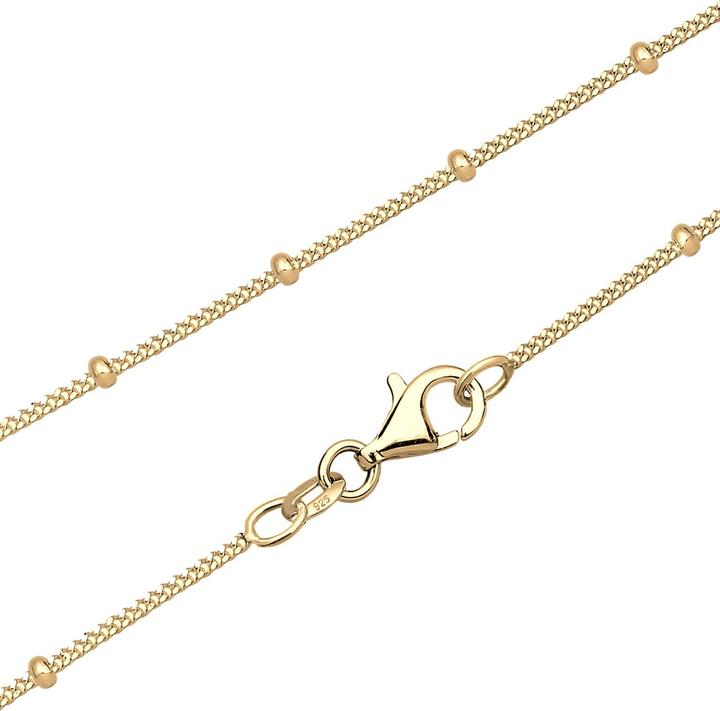 Produktbild Elli Halskette Basic Panzerkette Kugeln Trend Fein 925 Silber (925er Sterling Silber, 60 cm)