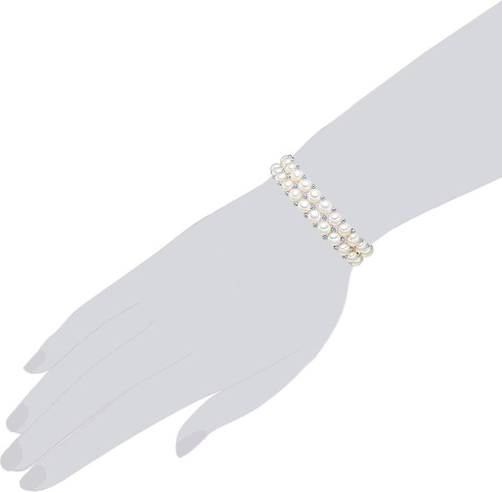 Immagine prodotto Valero Pearls Perla d'acqua dolce in argento da donna 19,0 cm - 3116 (19 cm, Argento)
