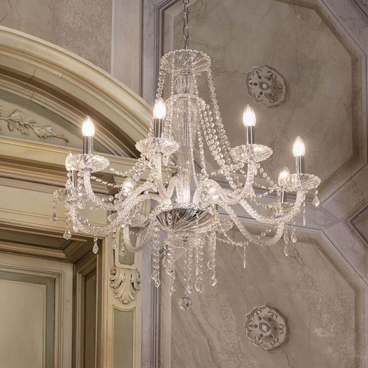 Image du produit Ideal lux AMADEUS Suspension E14 8x ⌀800mm dimmable Clair 168777 (E14)