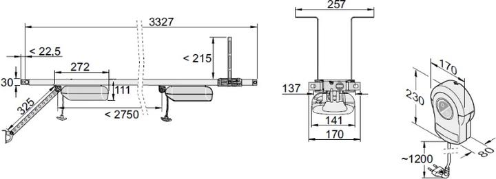 Produktbild Sommer Torantriebe SOM S10154-00001 S 9060 pro+ (Antriebseinheit inkl. Schienen, Pearl Vibe), FM 86