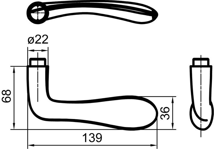 Produktbild Glutz Türdrücker 5090 (Türgriff)