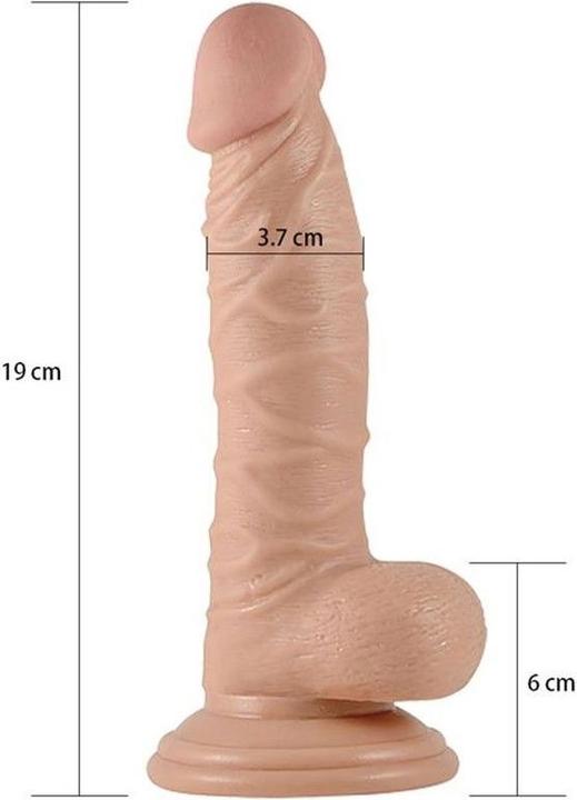 Actual product image Lovetoy Dildo Real Extreme 7.5"