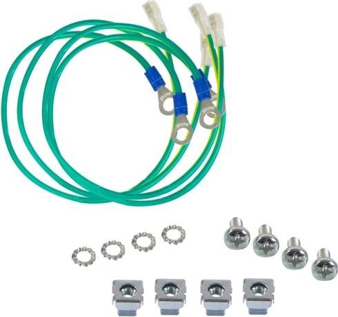 Produktbild LogiLink Kabelsatz für Erdung von 48,30cm (19") Standschränken Kabelquerschnitt: 2,5 mm, Länge: 300 mm, Kabel