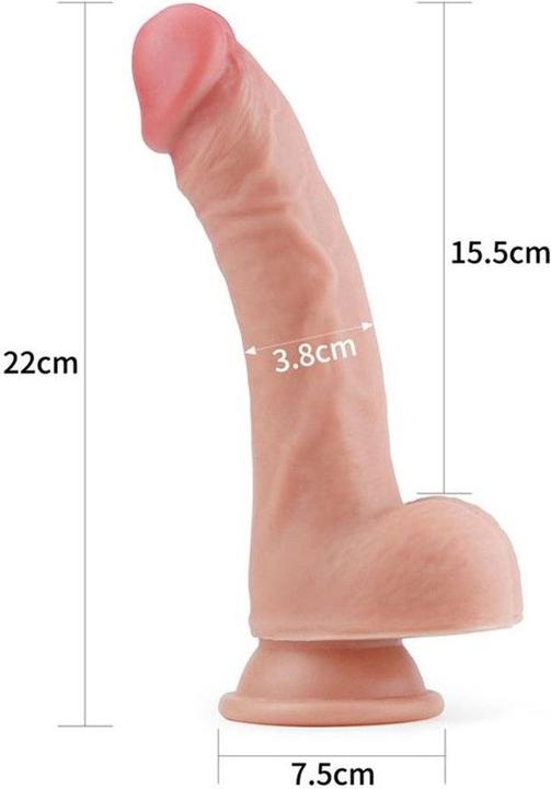 Produktbild Lovetoy Dual Layered Silicone Dildo 8.0"
