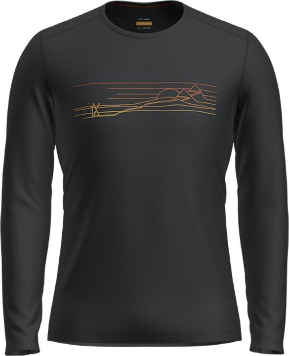 Icebreaker 200 Oasis L/S Crewe Ski Stripes
