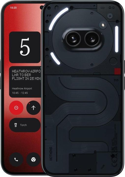 Nothing Telefoon (2a) (128 GB, Zwart, 6.70", Dubbele SIM, 50 Mpx, 5G)