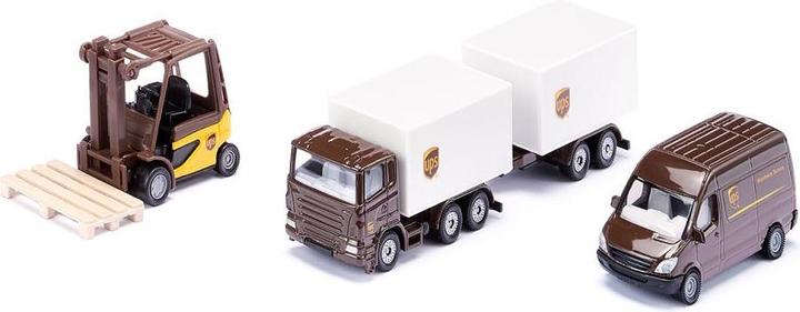 Siku UPS Logistik Set Super, 3 Fahrzeuge, ca. 1:87, ab 3+