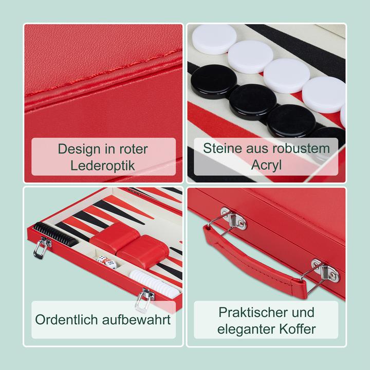 Productafbeelding Relaxdays Backgammon-Koffer
