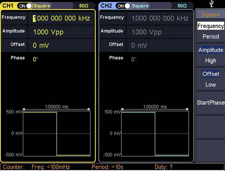 Produktbild Voltcraft 160 MHz Zweikanal-Arbiträr-Signalgenerator mit Touchscreen-Bedienung