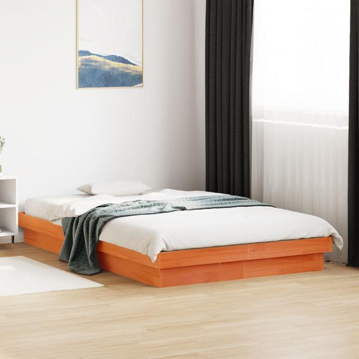 Produktbild VidaXL Bett mit LED-Beleuchtung Kiefer (120 x 190 cm)