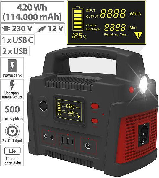 Produktbild Revolt Powerbank und Solar-Konverter (420 Wh, 4 kg)