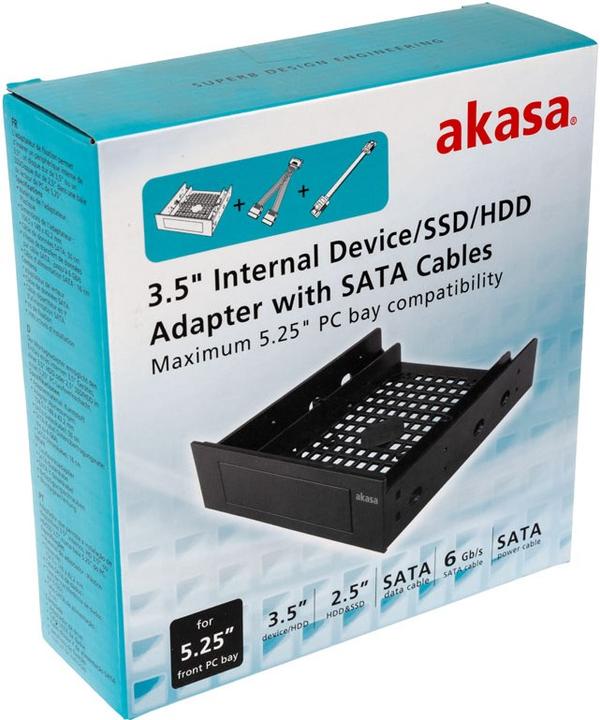 Actual product image Akasa mounting frame 13,30cm (5,25") to 2,5/3.5", SSD/HDD adapter