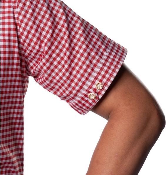 Immagine prodotto PartyChimp Camicia tradizionale Leopold rossa a maniche corte taglia S (S)