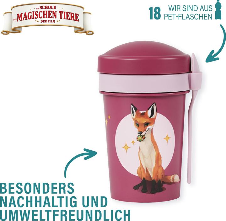 Produktbild Awave Die Schule der Magischen Tiere Müslibecher To Go 540 ml rPET | Beerenrot, Rabbat