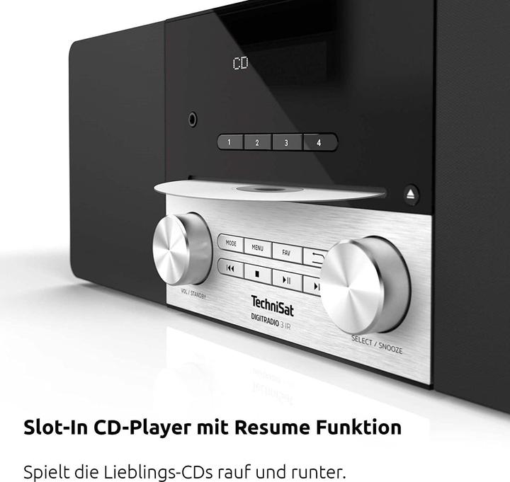 Produktbild TechniSat DigitRadio 3 IR (Internetradio, DAB+, FM, Bluetooth, WLAN)