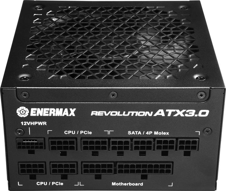 Actual product image Enermax REVOLUTION ATX3.0 Enthusiast Gaming Streaming ATX PSU 1000W 80Plus Gold PCIe 5.0 Ready Full- (1200 W)