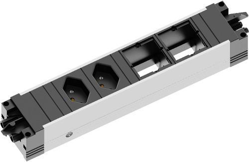 Produktbild Bachmann Steckdosenleiste STEP ALU, 2xT13, 2xCustom (4 x, Typ 13)